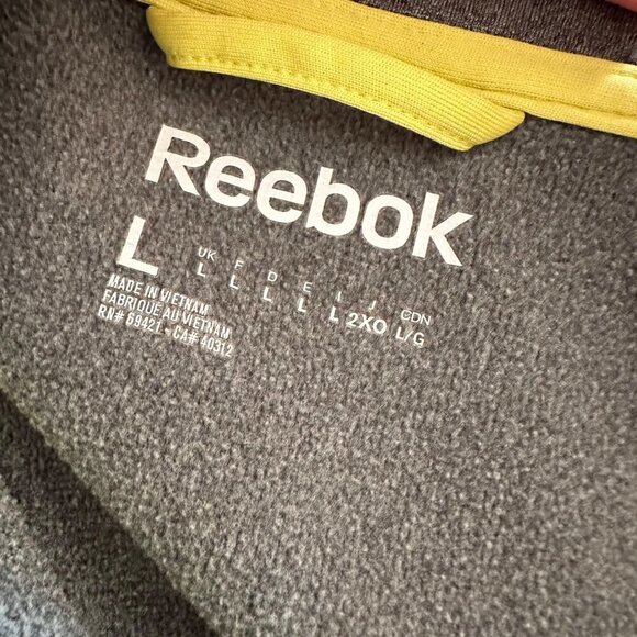 Reebok CrossFit Men's 1/4 Zip Sweatshirt Color Block Gray Long Sleeve Large - Picture 3 of 12